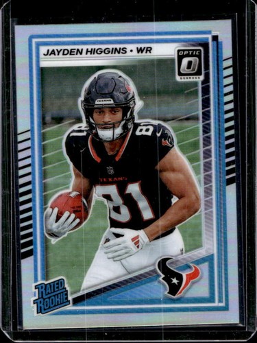 2025 Panini Donruss Optic Jayden Higgins Rated Rookie Holo Prizm #225 Texans