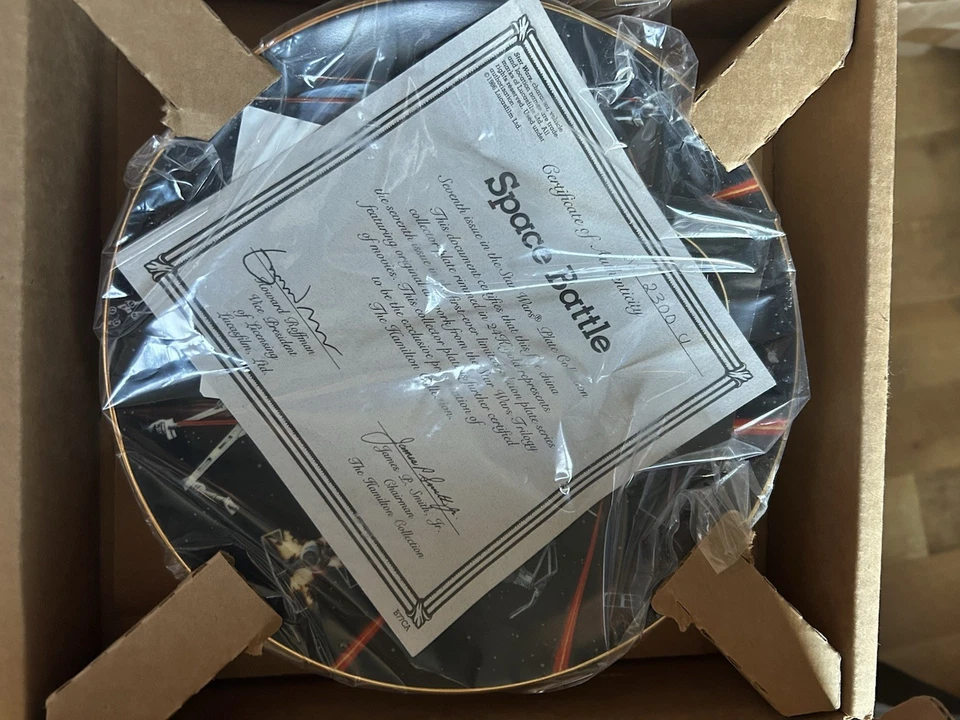 Placa Coleccionista Colección Hamilton Star Wars 1987, He terminado de coleccionar Foto 4 de 4