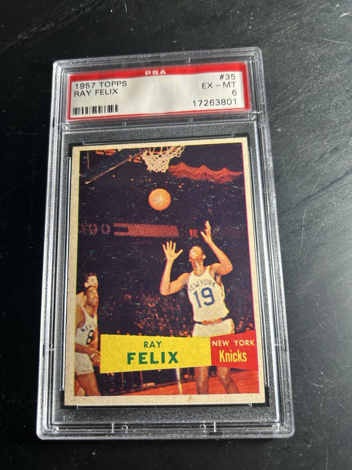 1957 Topps #35 Ray Felix RC PSA 6 New York Knicks Long Island University
