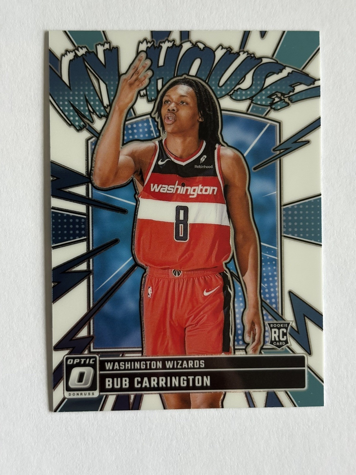 2024-25 Donruss Optic Bub Carrington My House RC Rookie #8 Wizards