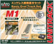 KATO N gauge UNITRACK Set 20-852 M1 Basic Oval Track Set with KATO Power Pack