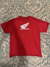 Vintage Honda Men’s Red T-shirt Spectra Made In USA USA Apparel Company M/L Y2K