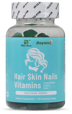Wins Town - Hair Skin Nails Vitamins Gummies  - Collagen - 60 Count - Exp 08/27