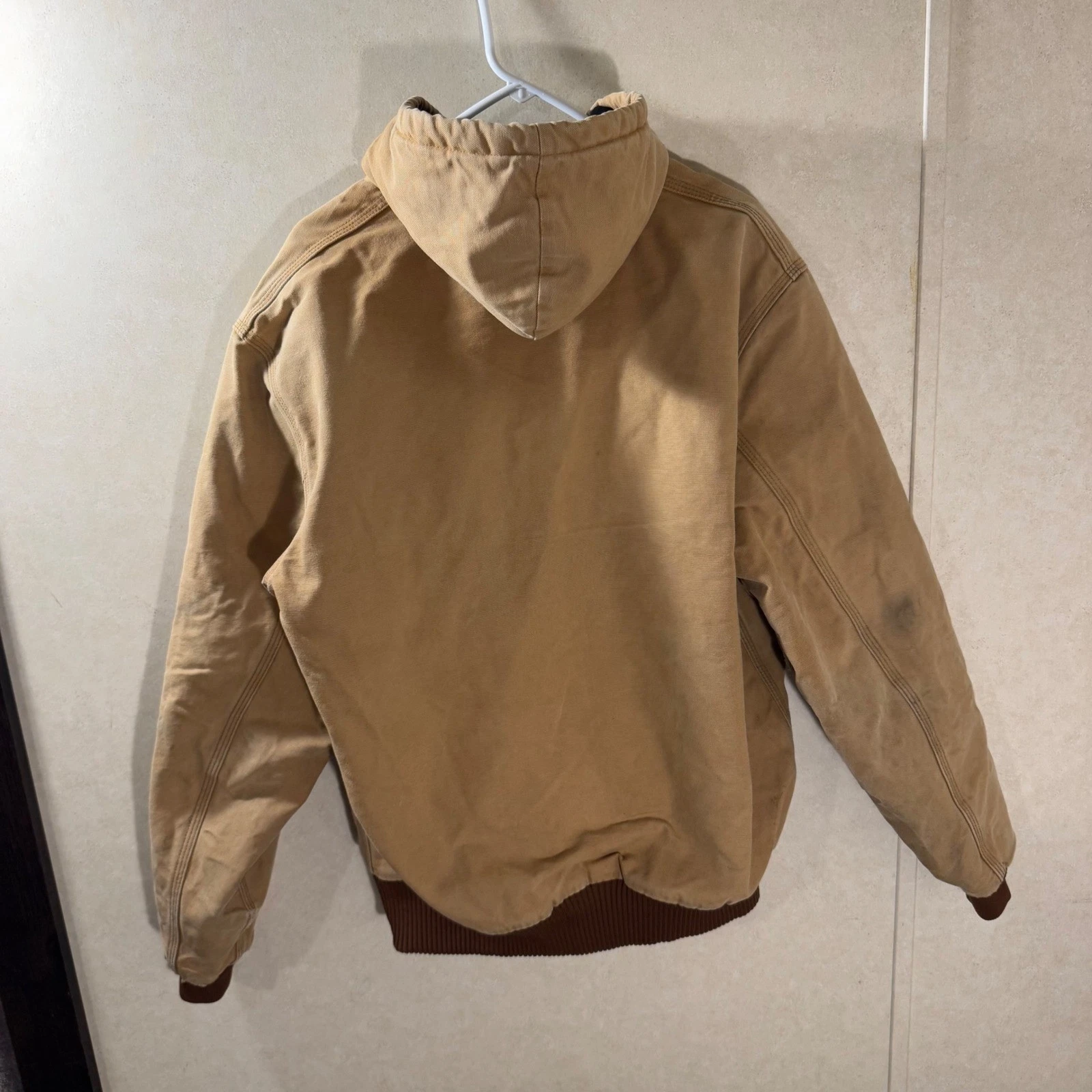 Carhartt J04 BRN Duck Thermal Lined Active Jacket Brown Mens Large Tall - product detail image 2