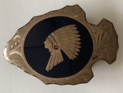 Gürtelschnalle USA Native Americans  Handgemacht  Emaill