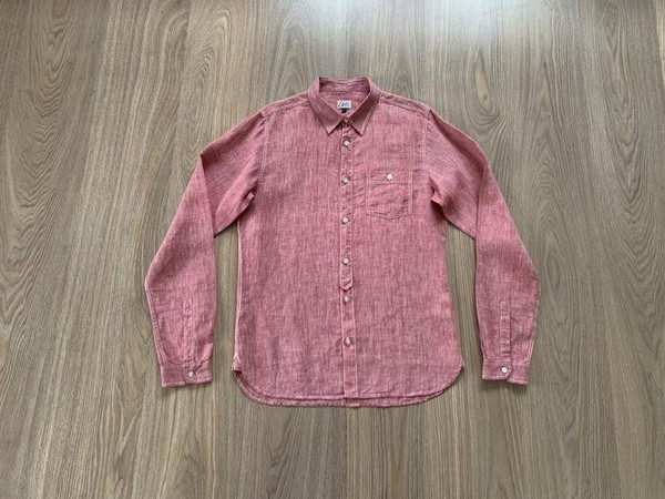 Men Edwin Shirt Coral Linen 36 / S / 44