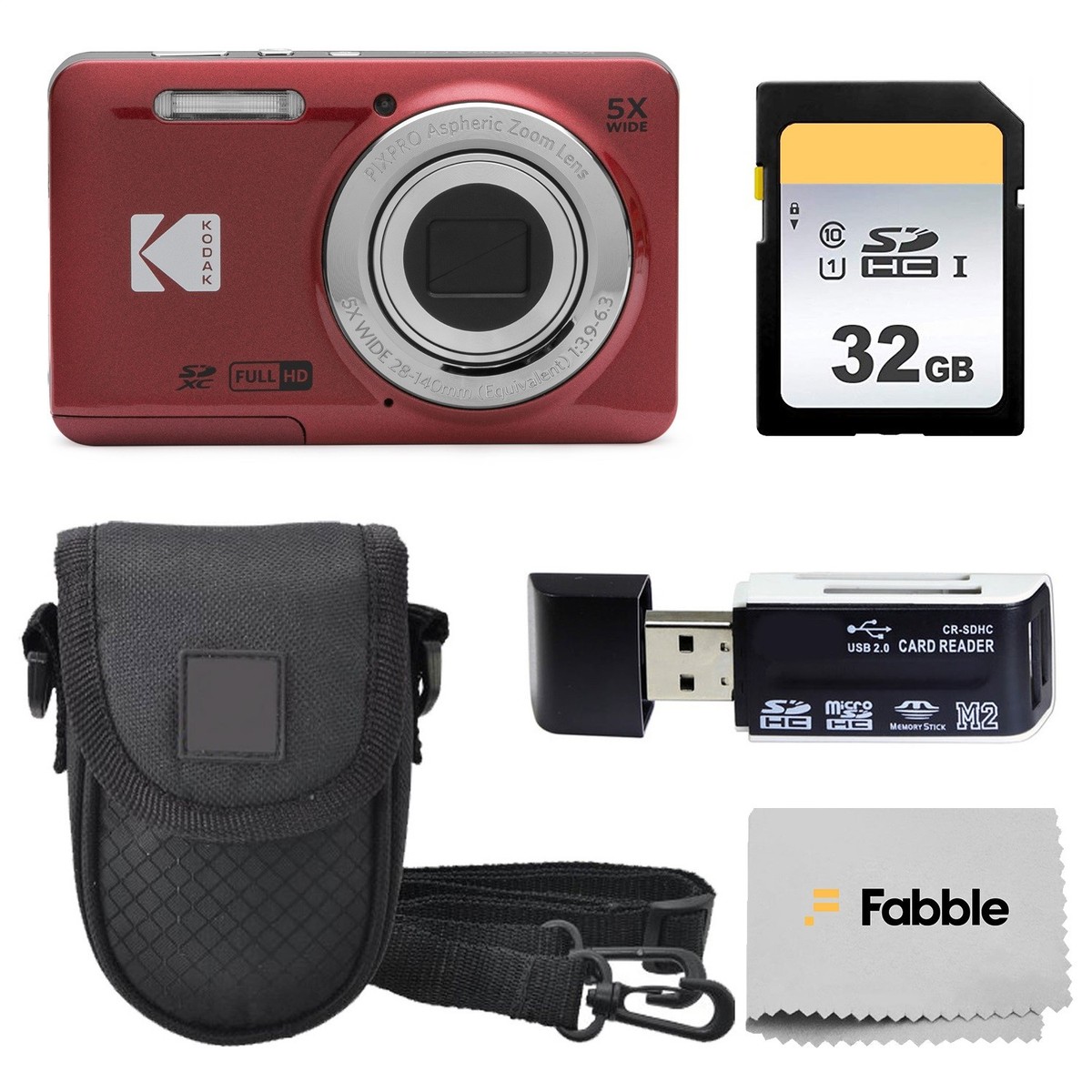 Kodak PIXPRO FZ55 Digital Camera (Red) Bundle 819900014075| eBay
