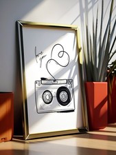 Affiche Poster - Minimaliste Love - A4 (21 X 30 cm)