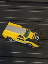 Aurora Thunderjet Tjet Xlerators FORD J CAR - Yellow HO Slot Car #2743