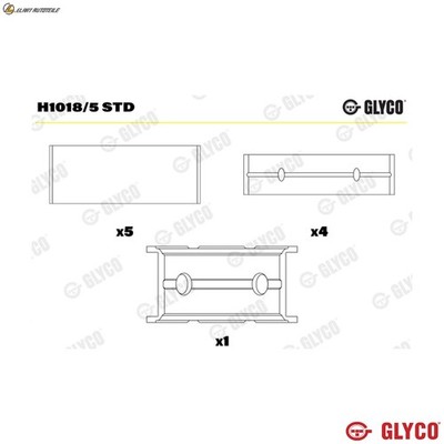 KURBELWELLENLAGER FÜR FORD AUSTRALIA FORD TRANSIT BUS VH VJ D4FA D2FA 4HG GLYCO