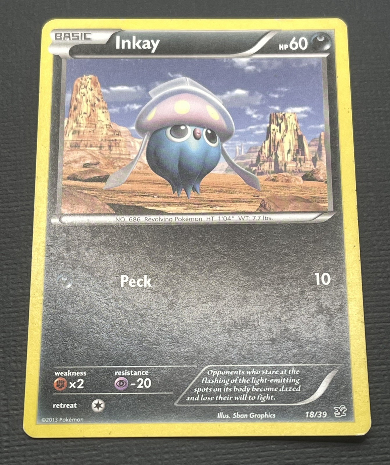 Inkay 18/39 Kalos Starter Set Pokemon Xy 2013 Moderate Play MP