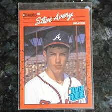 Donruss 1990 Steve Avery Rated Rookie #39 Atlanta Braves Baseball Card. rookie card picture