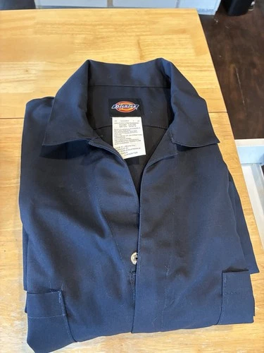 Dickies Navy Twill Work Coveralls XL  Full Zip Relaxed Straight Leg MPN 48611DN image 9