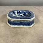 Antique Chinese Export Canton Blue And White Salt Dish — photo 2