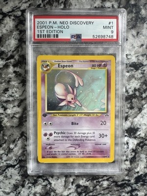Espeon 1st Edition Neo Discovery Holo PSA 9 Mint – WOTC Vintage