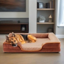 Dog Bed for Large Dogs with Non-Slip Base, Washable 42" L x 32" W x 6.5" Th