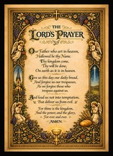 Das Vaterunser Poster Christliches Wandbild Bibelvers Religi&ouml;ser Druck