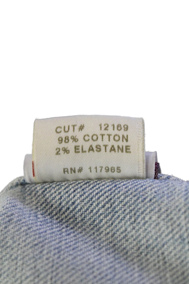 J Brand Womens Cotton Distressed Detail Buttoned Denim Vest Blue Size S - Image 4 of 4