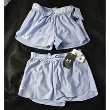 2 Pairs Under Armour Play Up Shorts NWT Girls Medium