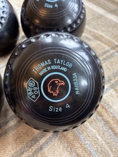 Taylor International, Size 4H (BB09), STD Grip, Black With eagle Motif, GC