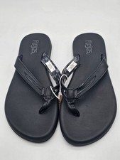 Flojos Women's Flip Flop Sandals Size 9 Black Tie Dye Memory Foam Thong Shoes