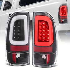 For 1997-2003 Ford F150 99-07 F250 F350 Pair Led Tube Tail Lights Brake Lamps