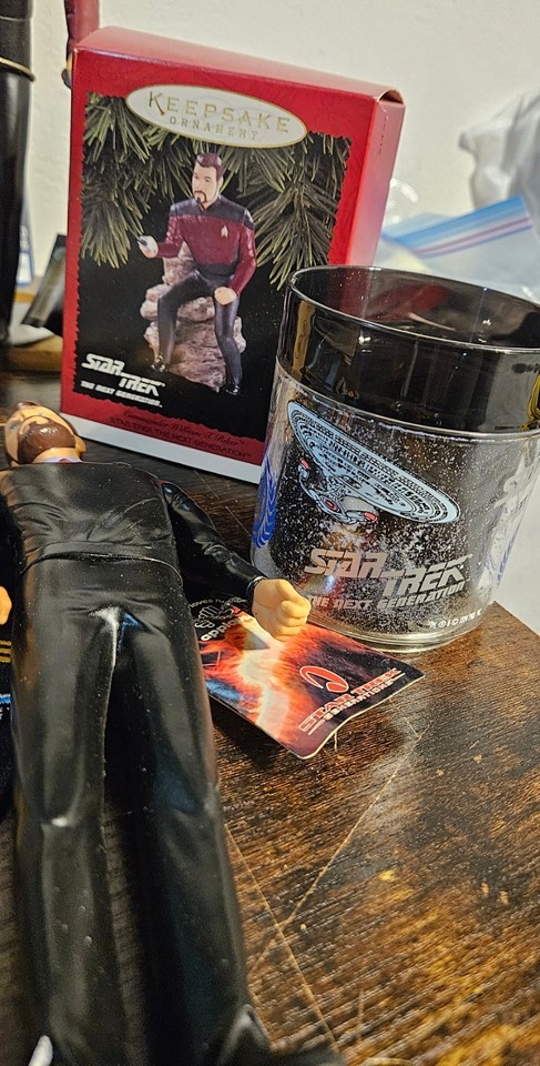 Vintage Star Trek Lot Collection Riker Figures - Stamps - Magazines ...