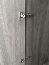 Grey Wood Grain 6 Door Wardrobe w/ Hanging Rail & Shelves 200x50x225cm