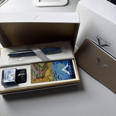 VISCONTI VAN GOGH GIFT SET FOUNTAIN PEN BLUE WHEATFIELD WITH CROWS LIMITED ED