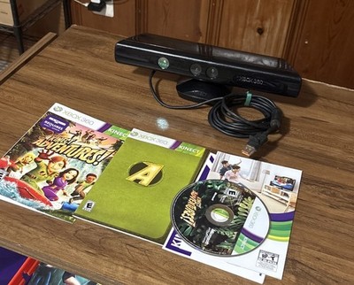 TESTED Official Microsoft Xbox 360 Kinect Connect Motion Sensor Bar 1414 BUNDLE
