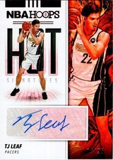 2019-20 Panini NBA Hoops Hot Signatures TJ Leaf #HS-TJL Auto /25 Red Foil Card
