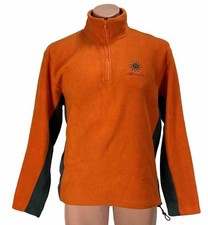Vintage Bellagio Pullover Fleece Quarter Zip Burnt Orange USA Made Y2K 90s Med M