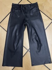 Damen Kunstlederhose Schwarz Größe Hose Lederimitat Stretch Locker Fit Top 44 XL