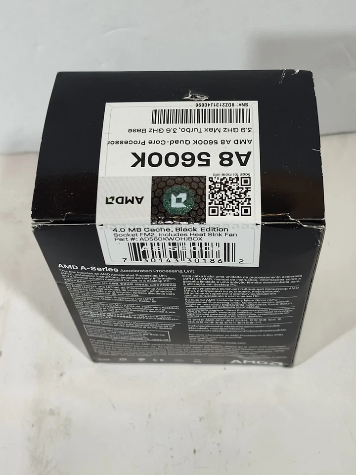 NEW AMD A8-5600K Quad-Core 3.9GHz Turbo AD560KWOHJBOX FM2 Processor w/Cooler NIB - Image 4 of 4