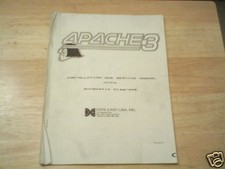 Original vintage APACHE 3 DATA EAST  manual w/ schematics arcade video game image