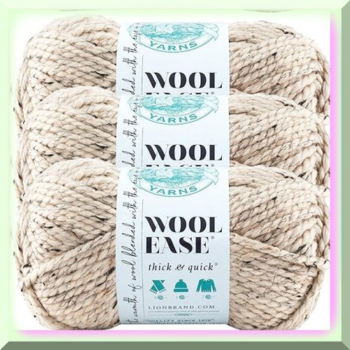 CozyCraft Wool-Ease Quick Knit 3-Pack - Soft & Bulky Yarn for Knitting & Crochet - Picture 4 of 4