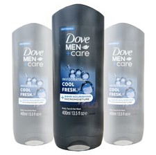 Dove Men Care COOL FRESH Invigorating Body Face Hair Wash Moisturizer 13.5 fl oz