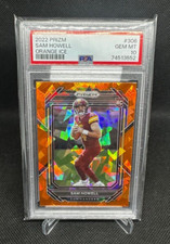 2022 Panini Prizm Sam Howell Orange Ice Prizm Rookie #306 Commanders PSA 10 GEM
