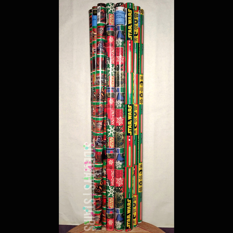 STAR WARS CHRISTMAS GIFT WRAP 15 ROLL LOT holiday wrapping paper