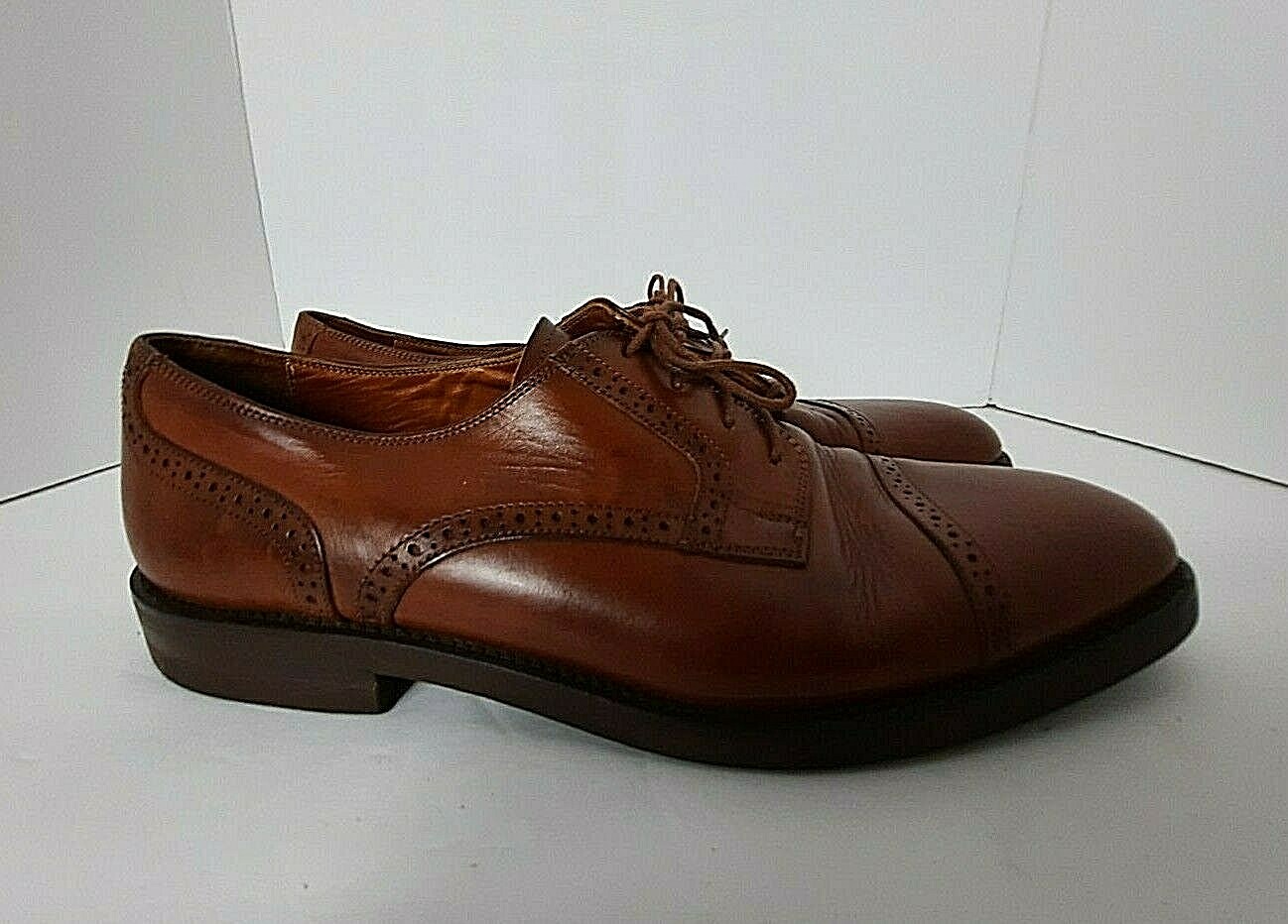SAOLA Scarpa elegante Oxford italiana Cole Haan Watson punta cappuccio cognac marrone 11M
