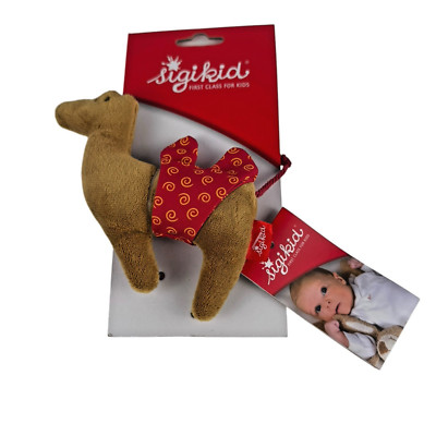 New Sigikid German Camel Plush Soft Rattle Grasping Baby Toy