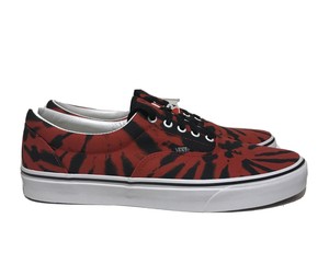 vans era tango red tie dye skate shoes