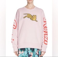Kenzo Embroidered Jumping Tiger Sweatshirt Pink size XS NWT