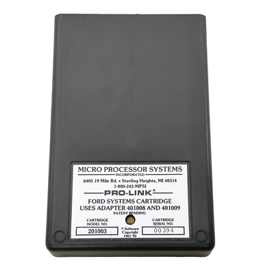 Micro Processor Systems Pro Link 9000 Ford Systems Cartridge Model 201003