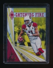 LARRY FITZGERALD 2019 PANINI PHOENIX CATCHING FIRE YELLOW #/75 ARIZONA CARDINALS