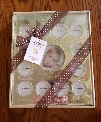 CARTER'S BABY'S MY FIRST YEAR SMILEYHAPPY PICTURE FRAME -NEW IN SEALED ...