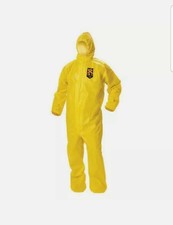 Kimberly-Clark KLEENGUARD 09814 Hooded Disposable Coveralls, Xl, 12 Pk, Yellow,