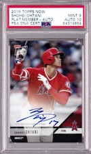 Shohei Ohtani Angel Autograph 2019 Topps NOW Platinum Member on Card Auto PSA 10