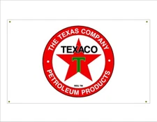 Texaco Gasoline Garage Banner Man Cave Banner  