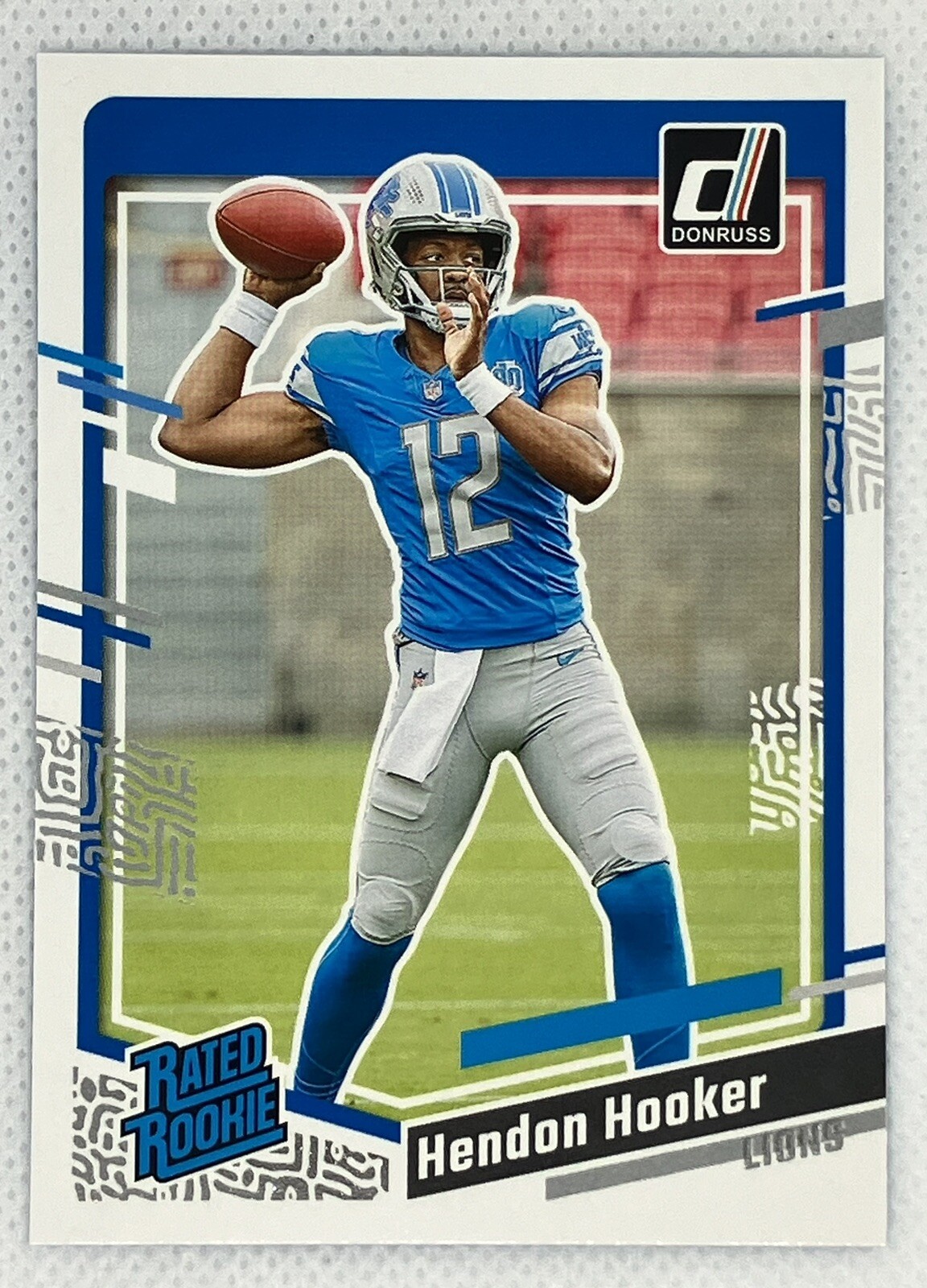 Hendon Hooker 2023 Panini Donruss Rated Rookie RC Card #329 Detroit Lions